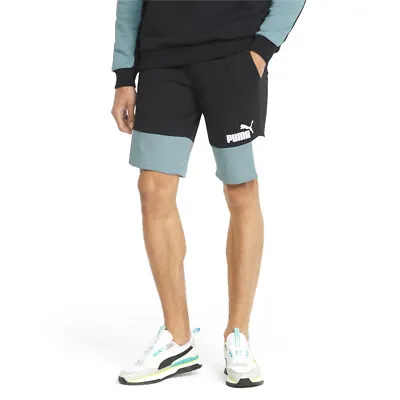 Puma Essentials Block 10  Inseam Shorts Mens Blue Casual Athletic Bottoms 847429 • $14.99