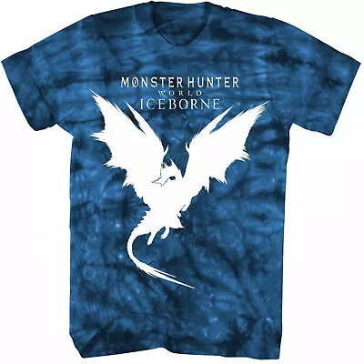 Monster Hunter Dragon Mineral Wash T-Shirt Blue • $20.99