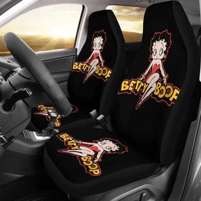 $54.99 • Buy Betty Boop Cartoon Black Car Seat Covers (set Of 2)