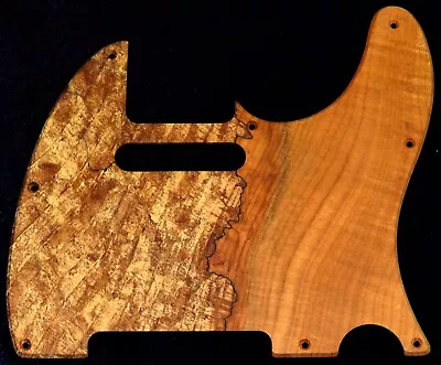 Spalted Maple Solid Wood Telecaster Style Tele Pickguard #927 • $50