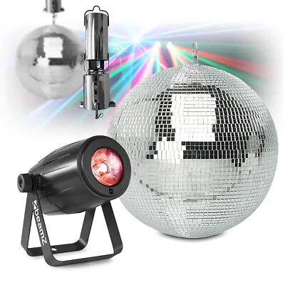 Battery Powered Glitter Mirror Ball 12  Spot Light Wedding Disco PS12W G007NWS • £130