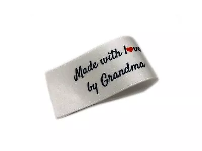 Made With Love By Grandma Labels - Fold 25x50 - 32 Pack - Sew On • £9.99