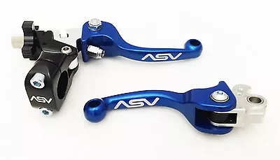 ASV F3 Front Brake Clutch Perch Levers Shorty Blue Yamaha YZ 65 80 85 125 250 • $149.95