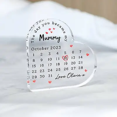 Personalised Day You Became My Mummy Plaque 1st Mothers Day Nanny Gifts • £13