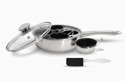 Cookware-Pro 4 Cup 18/10 Stainless Steel Egg Poacher W/ Non-Stick Coating • $26.30