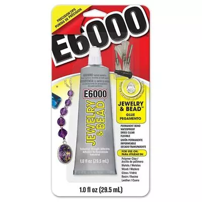 Jewelry And Bead  E6000 40.2g / 29.5mL / 1fl.oz. Glue Adhesive 4x Precision Tip- • $15.89