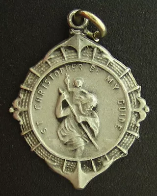 Vintage Saint Christopher Aluminum Medal Religious Holy Catholic • $6.39