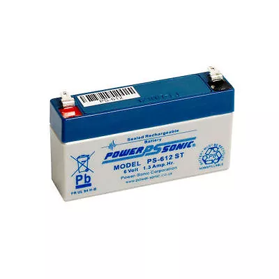 Rechargeable Battery 6 Volt Sealed Lead Acid 1.3AH 6V1.3 • £8.99