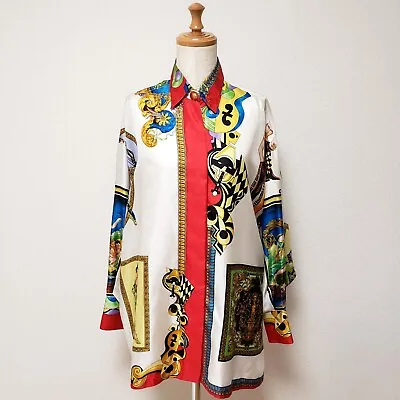 Authentic Gianni Versace - Silk Frame And Designs Print Shirt - Silk 100％ - *(K) • $500