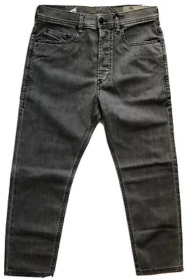 Diesel Rhial Mens Denim 0681D Gray Slim Carrot Skinny Cropped Jeans • $79.99