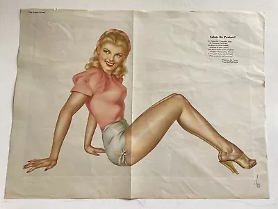 1946 Pinup Girl Centerfold By Varga- Esquire Magazine- Saints Be Praised • $67