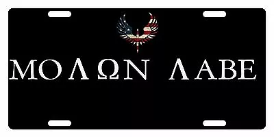 Molon Labe ΜΟΛΩΝ Λ Custom License Plate USA Wings Version Tactical  Emblem  • $13.57