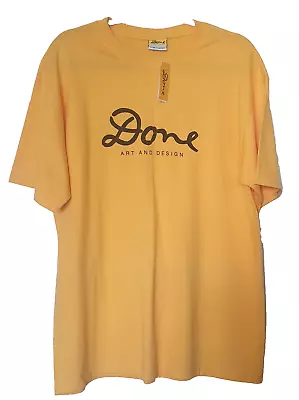 Ken Done  NOS With Tags Done Art & Design Yellow Unisex T-Shirt  Size L • £43.75