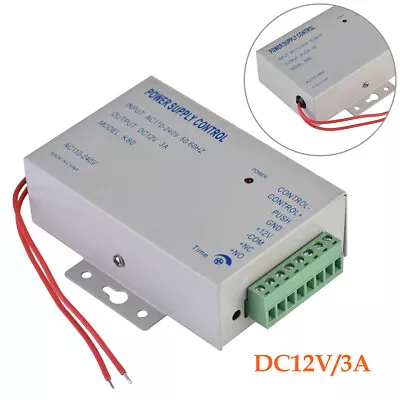 DC12V/3A AC110-240V Access Control Uk Power Supply Unit For Door Intercom System • £15.30