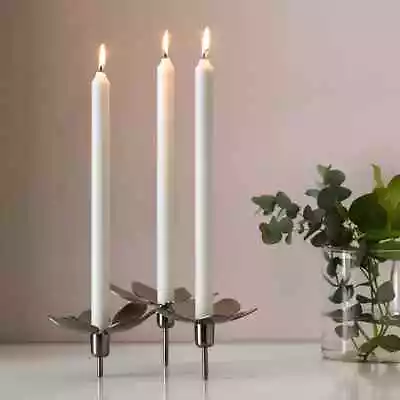 8 JUBLA Unscented Stearin Chandelier Candles 35cm Non Drip Ikea Candle Dinner • £9.99