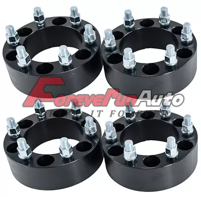 (4) Black 6x5.5 (6x139.7) 2  6 Lug Wheel Adapters Spacers Fits Chevy Tahoe GMC • $84.90