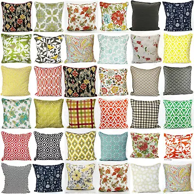 Pack Of 4 Luxury Soft Decorative Cushion Covers 20x20 For Sofa Pillow Covers • £10.99