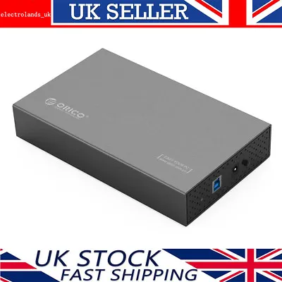 ORICO Aluminum 3.5  Inch USB 3.0 To SATA Hard Drive HDD/SSD Enclosure/Caddy Case • £25.75