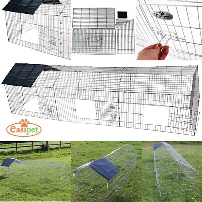 £41.99 • Buy Metal Run XXL Rabbit Guinea Pig Chicken Duck Pet Ferret Dog Enclosure Roof Hutch