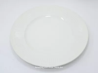 Mikasa Italian Countryside Dinner Plate 11.22  Cream Ribbed Scrolls DD900 • $26.99