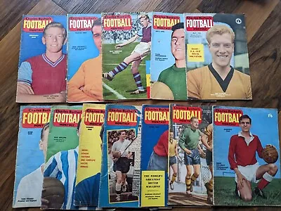 12 Issues 1960 Charles Buchan's Monthly Football Magazines Job Lot Bundle • £14.99