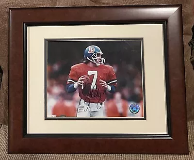 John Elway Autographed Framed Photo Mounted Memories COA • $249.99