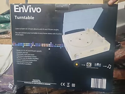 Envivo Vinyl Record Player Turntable 33  1/3 Rpm Albums & 45 & 78 Rpm Singles • £39.95