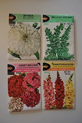 Vintage Seed Packets Ferry Morse 1980-82 Unopened Packages Lot Of 4 • $12