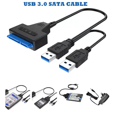 $6.50 • Buy SATA To USB 3.0 Adapter Cable For 2.5  & 3.5'' Hard Drive & SSD Laptop Desktop