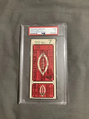 $500 • Buy 1939 World Series Game 4 Ticket Yankees Clincher WIN 8TH WS Title PSA 1.5 Rare!!