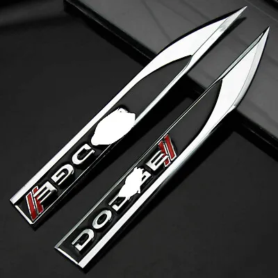 NEW 2x Metal For D.O.D.g American Muscle Car Blade FENDER BADGE Emblems Sticker • $16.15