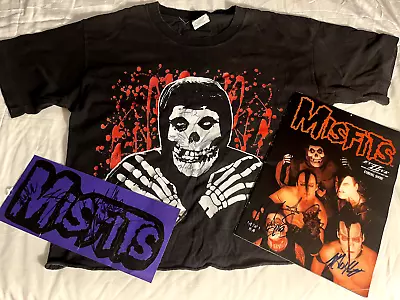 Misfits T-shirt Picture Book Sticker Autographed By All Members In 1999 • $189