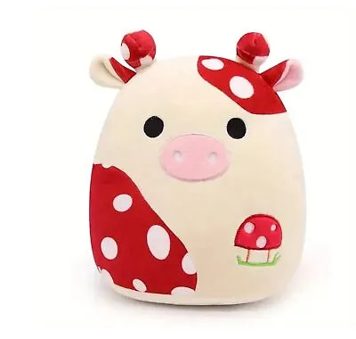 8 INCH Cute Plushie Pillow Strawberry Cow Soft Plush Dolls Halloween • £6.99