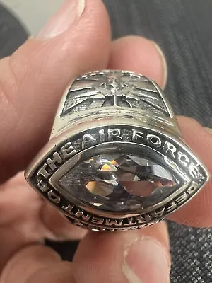 U.s. Air Force F-111 Aardvark Sterling 925 Silver Marquee Ring #11 • $75