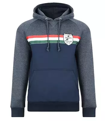 Lambretta Hoody Track Top Innocenti Italia Navy Blue Sweat Hooded CM9201 S L XL • £24.95