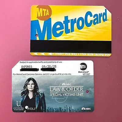 Law & Order Metrocard SVU 25th Anniversary MTA NYC Olivia Benson Collectors Ed • $10