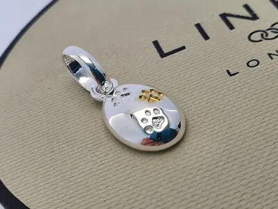 Links Of London PAW PRINT Pebble Charm Pendant Silver NEW Dog Cat • £57.50