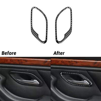 Rear Door Handle Panel Cover Sticker Carbon Fiber Trim For BMW M5 E39 1998-2003 • $12.90