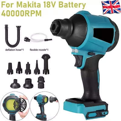 40000RPM Cordless Blower Inflator Vacuum Multifunction For Makita 18V Battery UK • £27.61