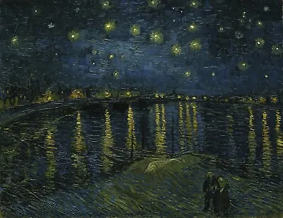 Starry Night Over The Rhone By Vincent Van Gogh Giclee Print Repro On Canvas • $54.95
