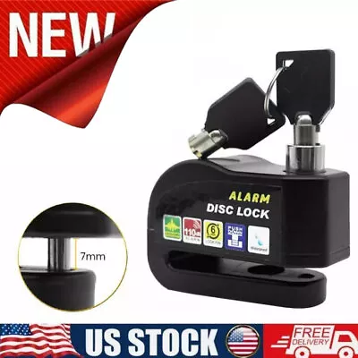 Motorcycle Bike Scooter Disc Lock Alarm Anti-Theft Disc Brake Lock Alarm T0F9 • $14.95