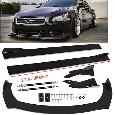 For Nissan Maxima ST Front Bumper Lip Chin Spoiler Splitter Body Kit+Side Skirt • $99.99