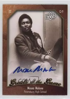 2009-10 Upper Deck Greats Of The Game Auto Moses Malone #71 Auto HOF • $186