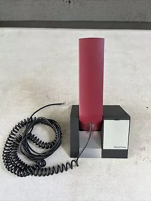 Bang & Olufsen BeoCom Landline Phone And Table Holder; Red/Maroon; 1401 • $75