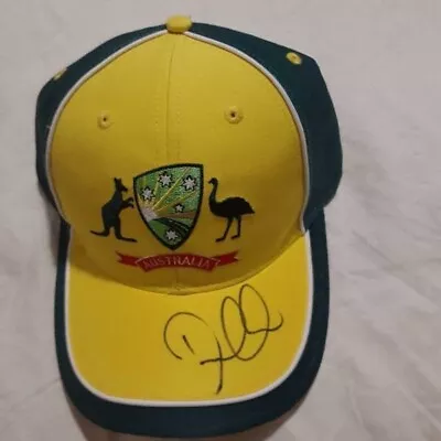 David Warner Signed Cricket Bat/Cap Signed Australia Cap Ashes • $99