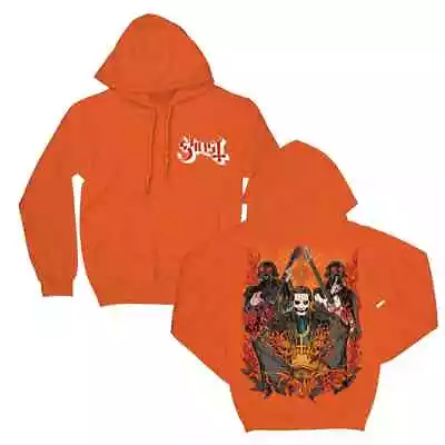 Ghost Rock Band Orange M Hoodie Double Sided Secrets Of The Muse Papa IV Ghouls • $39.99