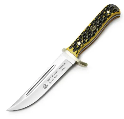 $173.95 • Buy Puma SGB Trail Guide Brown Jigged Bone Fixed Blade Knife, Leather Sheath