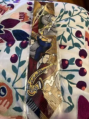 Vintage Pop Artist Burton Morris 100% Silk Musicians Tie • $25