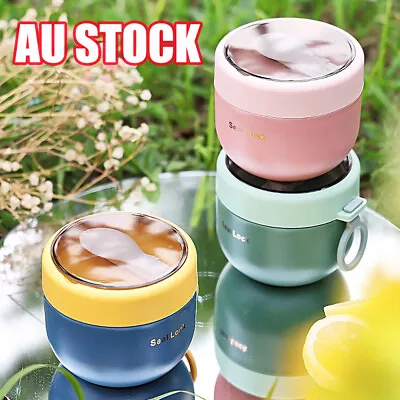 $17.73 • Buy Lunch Box Thermos Food Flask Stainless Steel Insulated Soup Jar Container Kid ZP