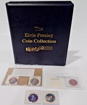 The Elvis Presley Movie Coin Collection Binder And 5 Colorized Half Dollar Coins • $28.99